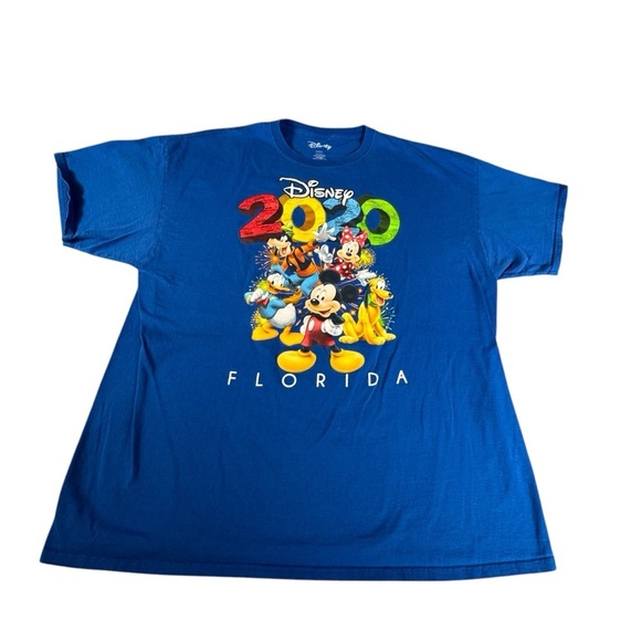 Disney Florida 2020 T Shirt Adult 2XL Blue Graphic Mickey And Friends - Picture 2 of 8